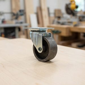 RUEDA METALICA GRIS 2.5″ CON BASE GIRATORIA LH1683