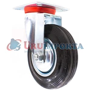RUEDA NEGRA BASE METALICA 5″ GIRATORIA LH-1686