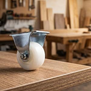 RUEDA BLANCA 2″ BASE METALICA FIJA LH-1694