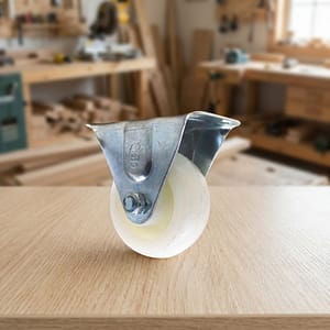 RUEDA BLANCA 3″ BASE METALICA FIJA LH-1696