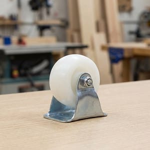 RUEDA BLANCA 4″ BASE METALICA FIJA LH-1697