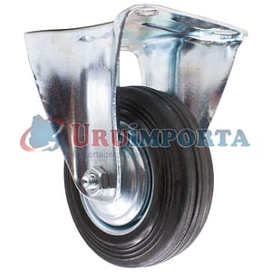 RUEDA COLOR NEGRO 4″ BASE METALICA FIJA LH-1687