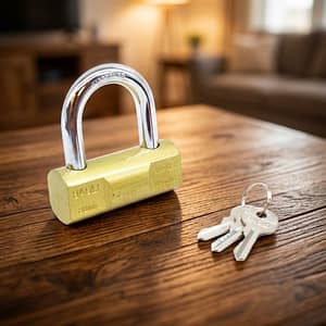 CANDADO BRONCEADO EN BLISTERS 80MM BAOLI LH-1278