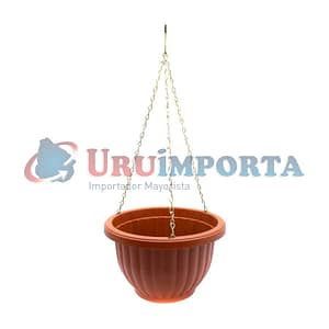 MACETA DE COLGAR PLASTICA MARRON LH-3897