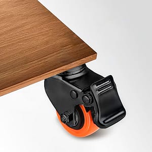 RUEDA NARANJA GIRATORIA C/FRENO 3″ LH-3459