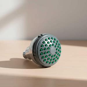 ROSETA PARA DUCHA CONICO C/PUNTOS VERDES LH-818