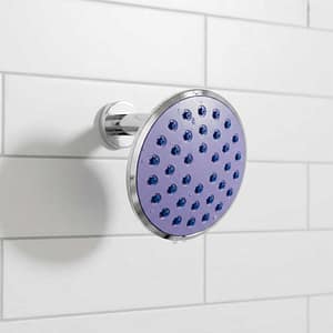 ROSETA PARA DUCHA REDONDA C/PUNTOS VERDES LH-819