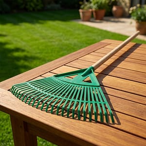 ESCOBILLA VERDE 27D PLAST C/CABO P/JARDIN LH2368