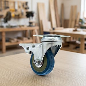 RUEDA GIRATORIA CON FRENO 2″ GOMA-METAL LH-2474