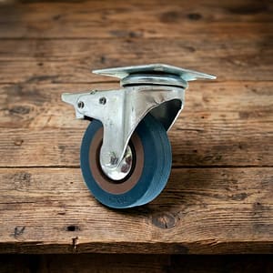 RUEDA GIRATORIA CON FRENO 3″ GOMA-METAL LH-2476