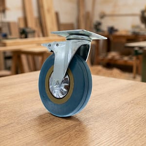 RUEDA GIRATORIA CON FRENO 4″ GOMA-METAL LH-2477