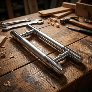 MANIJON METALICO 2PZ PARA PUERTA 45X3.2CM LH-2561