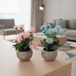 ADORNO MACETA PLANTA C/FLORES GRANDES FY4002M