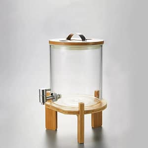 DISPENSADOR 5L DE LIQUIDOS VIDRIO /MADERA LH-3088