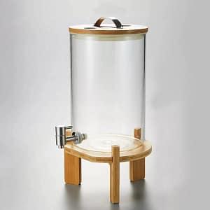 DISPENSADOR 8L DE LIQUIDOS VIDRIO /MADERA LH-3089