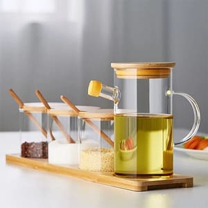 RECIPIENTE 4PZ DE VIDRIO PARA COCINA LH-3099