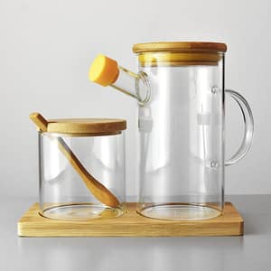 RECIPIENTE 2PZ DE VIDRIO PARA COCINA LH-3101