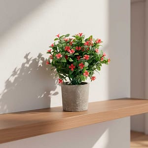 ADORNO MACETA PLANTA C/FLORES DS506