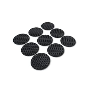 PROTECTOR AUTOADHESIVO 8PZ REDONDO NEGRO LH-3157