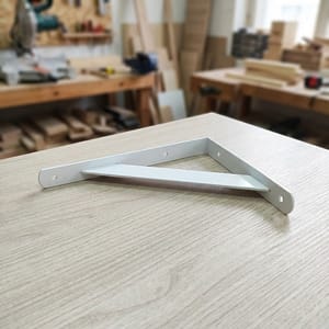 SOPORTE METALICO BLANCO 20X12 CM P/ESTANTE LH-2936