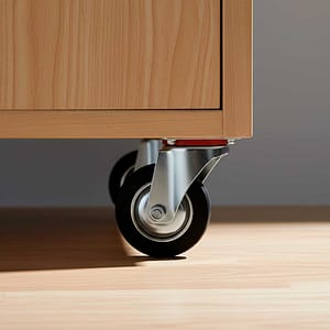 RUEDA NEGRA BASE METALICA 3.5″ GIRATORIA LH-4360