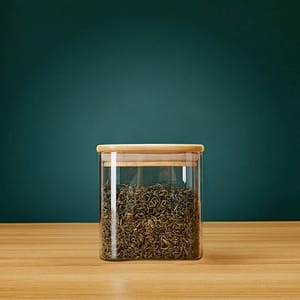 FRASCO 550ML DE VIDRIO CUADRADO ALTURA 10CM LH3129