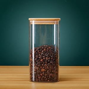 FRASCO 1300ML VIDRIO CUADRADO ALTURA 20CM LH3131