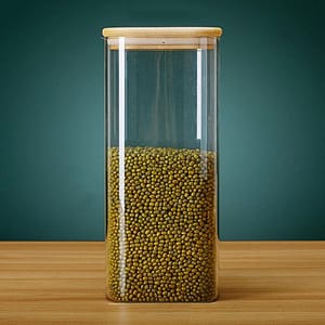 FRASCO 1800ML VIDRIO CUADRADO ALTURA 26CM LH3132