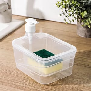 DISPENSADOR JABON Y PORTA ESPONJA PLASTICO F9921