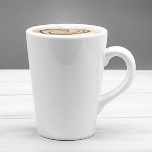 TAZA 380ML CERAMICA BLANCA LH-3826
