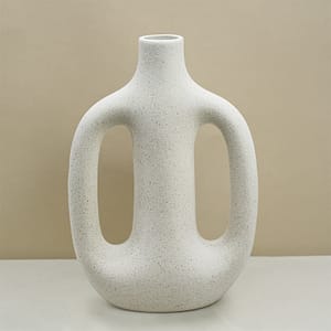 FLORERO DOBLE AZA 23CM COLOR ARENA LH-3718