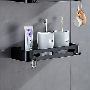 REPISA PARA DUCHA ALUMINIO NEGRO 30X13CM H-3274