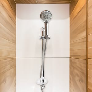 BARRAL DE DUCHA CON DUCHERO PUNTOS BLANCOS LH-3273