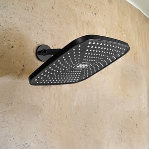 ROSETA CUADRADA 23X23CM NEGRA PARA DUCHA LH-3297