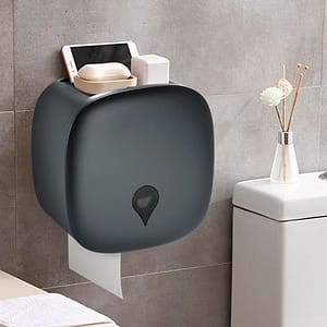 PORTA ROLLO PLASTICO NEGRO PAPEL HIGIENICO LH3789