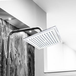 ROSETA CUADRADA 23CM CROMADA PARA DUCHA LH-3298