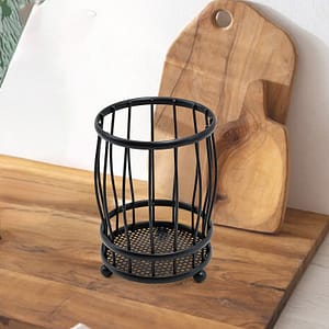 CUBIERTERO ESCURRIDOR CIRCULAR 10CM NEGRO LH-3660