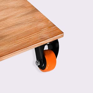 RUEDA 2 BASE METAL GIRATORIA NARANJA NEGRA LH-3452