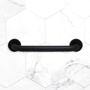 BARROTE METALICO NEGRO P/BANO LARGO 30CM LH-3432