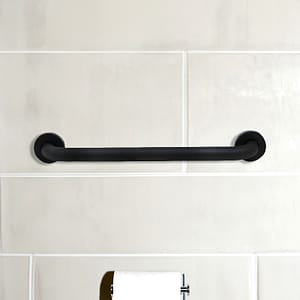 BARROTE METALICO NEGRO P/BANO LARGO 40CM LH-3433