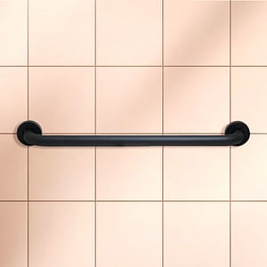 BARROTE METALICO NEGRO P/BANO LARGO 50CM LH-3434