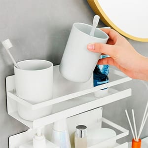 SOPORTE ESTANTE METALICO BLANCO 30X10CM  LH-3431