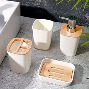 SET DE BANO 6PZ BLANCO PREMIUM LH-3653