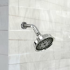 ROSETA REDONDA 10CM NEGRA CROMADA P/DUCHA LH-3300