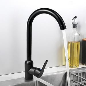 GRIFO NEGRO METALICO ALTO MESADA ITALOMIX LH-3317