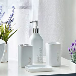 ACCESORIO CERAMICO BLANCO MATE P/BANO 4PZ LH-3646