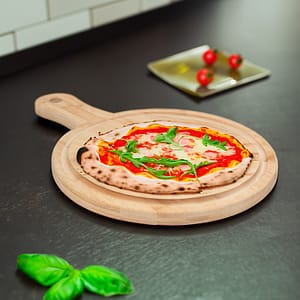 TABLA DE BAMBU 40X28CM REDONDA C/MANGO LH-3638