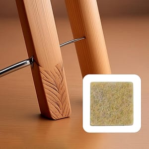 PROTECTOR ADHESIVO CUADRADO BEIGE 32PZ 19MM LH3575