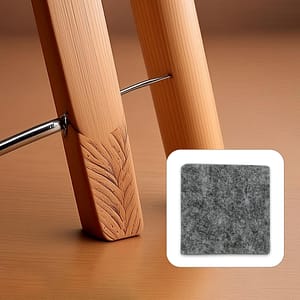 PROTECTOR ADHESIVO CUADRADO GRIS 18PZ 25MM LH-3570