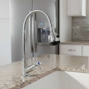 GRIFO METALICO PARA MESADA C/PICO FLEXIBLE LH-2786